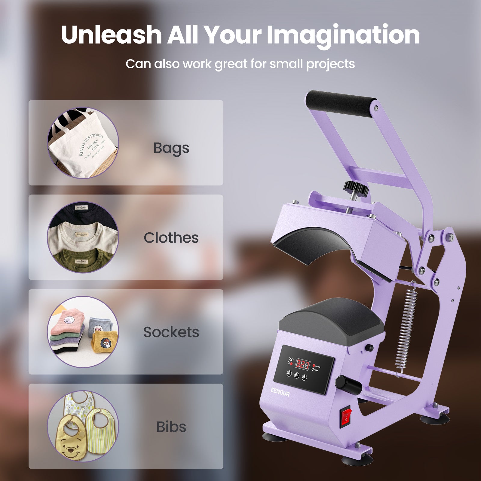 EENOUR Hat Heat Press Machine for Caps with Presice Temp&Timer Control, Timer Auto Starter - Hat Press with 2 Platens & Caps Stretcher for Vinyl, Sublimation, Heat Transfe