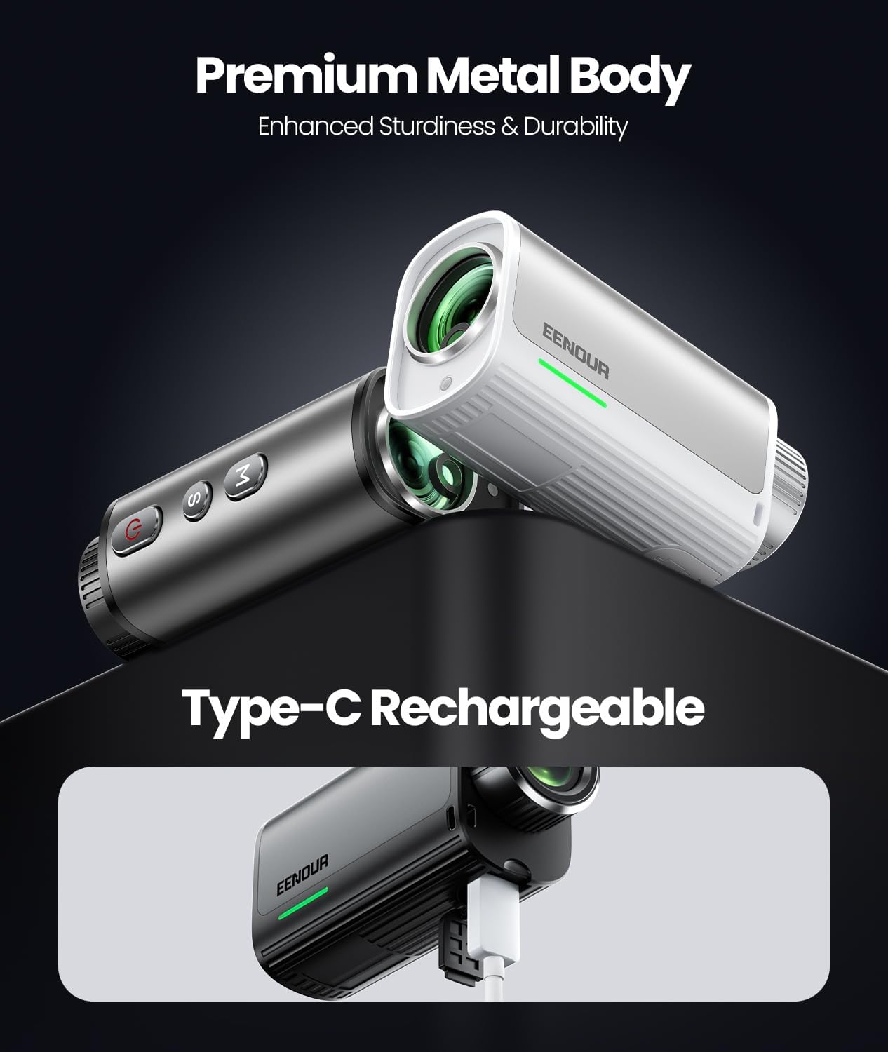 EENOUR Golf Rangefinder with Slope, 1200 Yards Laser Range Finder with Flag Pole Locking Vibration,7X Magnification, Rechargeable Battery,IP54 Waterproof